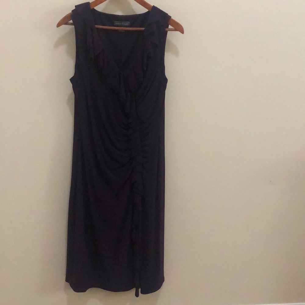 Plum Rouched midi Dress